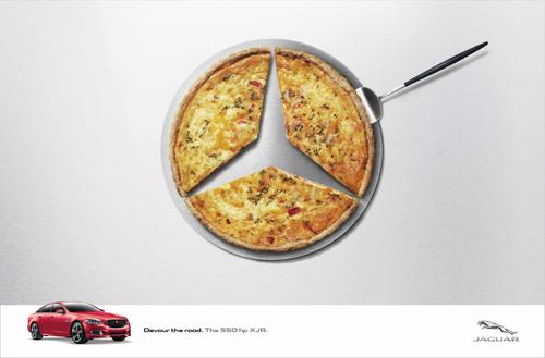 上海广告策划公司分享-捷豹汽车"竞争对手logo篇"平面广告创意设计
